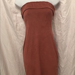 Bodycon Faux Suede Party Dress